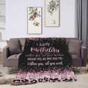 Birthday Gifts for Women, Happy Birthday Flannel Blanket, Women Birthday Gifts for Her 100"X60"