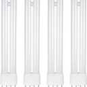 Bug Zapper Replacement Bulb 18W H Shaped Twin Tube Bulb Indoor Outdoor Bug Zapper Light Bulbs with 4 Pin Base (4)