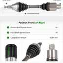 Pair (2) Front CV Axle Shaft Assembly fits for Ram 1500 (only 4WD) 3.0L 3.6L 4.7L 5.7L 2012-2022, for Ram 1500 Classic (only 4WD) 2019-2020, Driver and Passenger Side,not for RWD/2WD