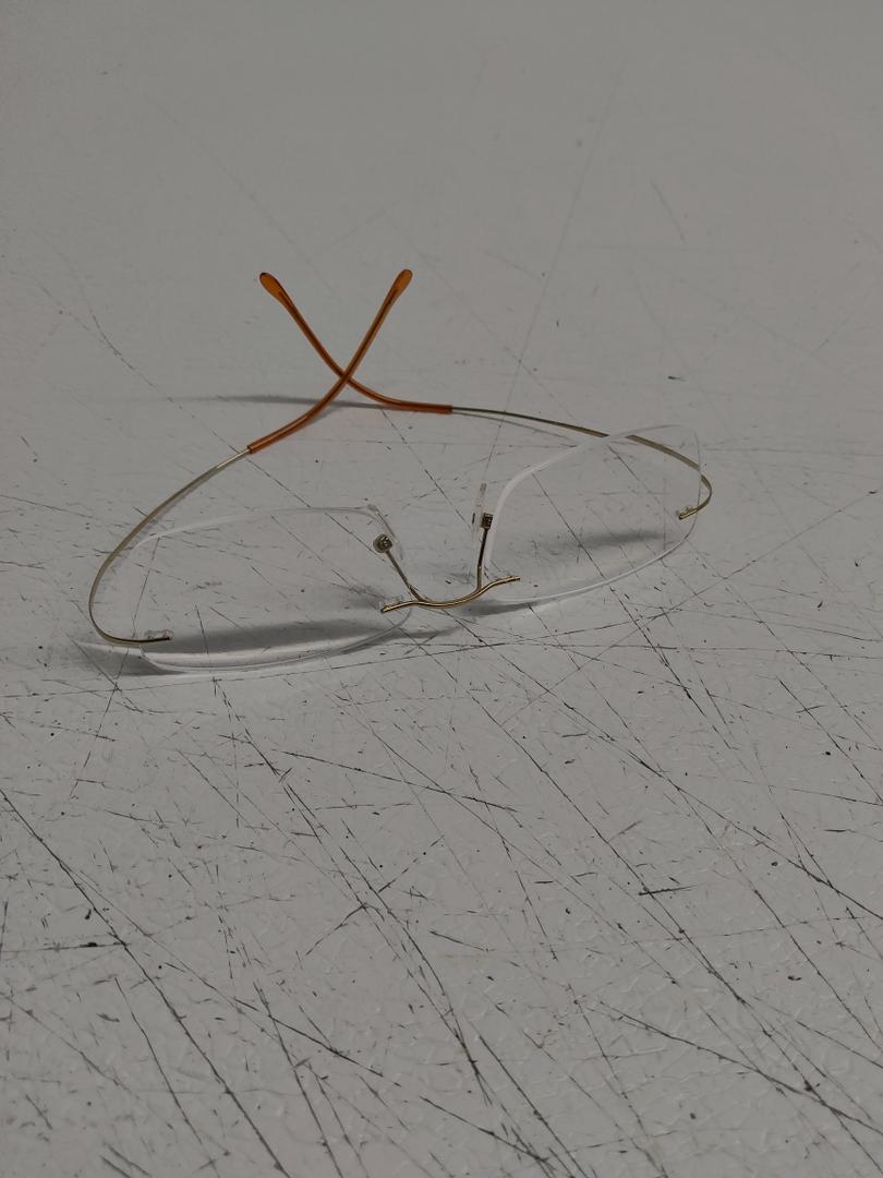 Agstum Titanium Rimless Flexible Frame Hingeless Optical Eyeglasses Clear Lens Gold