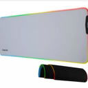 Insten RGB Mouse Pad Gaming XXL Extended, LED Soft Cloth with 4 USB Port Mat, Ergonomic Anti-Slip Rubber Base, White 31.5 x 12 x 0.12 in