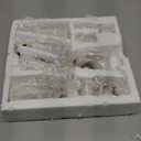 Hodao Nativity Figurines, 7-Piece Set  Hand-Painted Resin Holy Family, Wise Men, Angel & Manger, Indoor Christmas Home Tabletop Decor, Elegant White-Gold Ornaments, Gift for Families