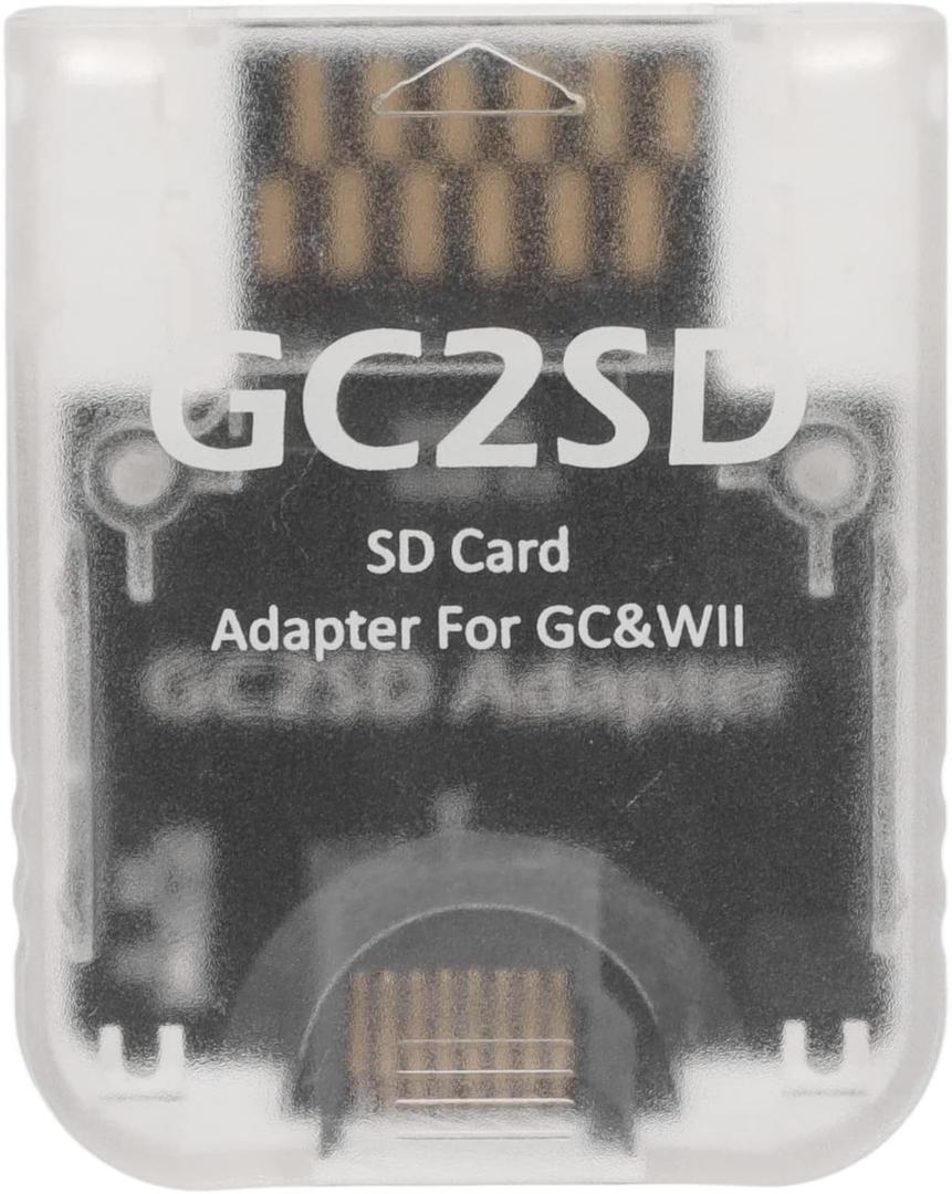 GC2SD Card Reader for Micro Storage Card Adapter, Game Console Micro Memory Card with Maximum Memory of 512GB Compatible with GC and Console, Plug and Play (Transparent)