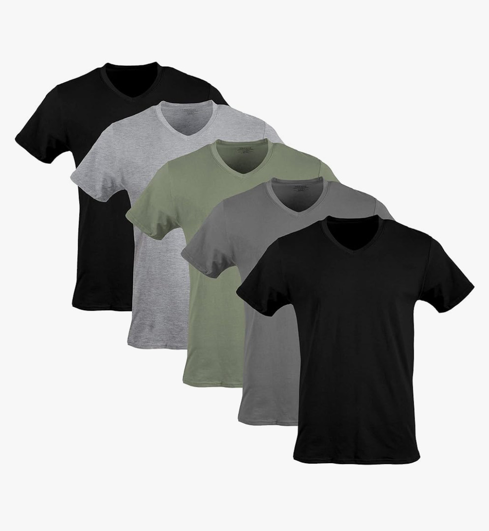 Gildan Men's V-Neck T-Shirts, Multipack, Style G1103, M