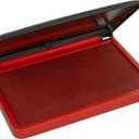 MaxMark Large Red Stamp Pad - 2-3/4" by 4-1/4" - Premium Quality Felt Pad