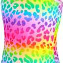 TENVDA Girls Swimsuit Summer Beach Sport Halter Bathing Suits One Piece Swimwear for 2-12 Years Old Kids