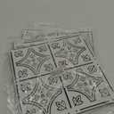 Holydecot Tin Wall Tiles Nail-Up Ceiling Tiles Stair Riser Kitchen Backsplash - Antique White 12x12 inch Sample, Pack of 5 