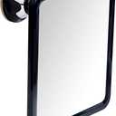 MIRRORVANA Fogless Shower Mirror for Shaving with Upgraded Suction, Dual Anti Fog Design, Shatterproof Surface & 360 Swivel, 8" x 7" (Black)