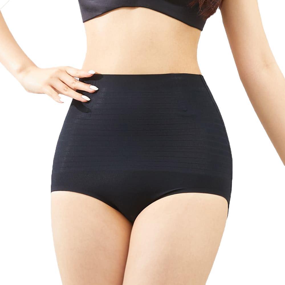 Body Shapers Briefs Under Dress Seamless Lingerie Girdle Panty RCG (Large Short, Black)