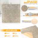 Peak Performance Peel and Stick Carpet Tiles with Attached Cushion, Easy DIY Install, Soft Residential Carpet, Seamless Appearance (Denali, 10 Tiles - 22.5 Square Feet)