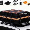 Kingfun Car Rooftop Cargo Carrier Bag, Waterproof 20 Cubic Feet Car Roof Luggage Carrier for All Vechicles with/Without Racks, Includes Anti-Slip Mat, 8 Reinforced Straps, 6 Door Hooks, Luggage Locks