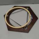 XEmbro 8 Inch Wood Embroidery Hoop Frame, Hexagon Wood Embroidery Display Frame with 8 Inch Embroidery Hoop for Finished Cross Stitch Hoop Frame, DIY Craft Projects and Decoration Ornaments