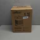 CEROELDA Small Trash Can with Lid-5L/1.3 Gal,Outdoor Dog Poop Garbage Can-Farmhouse Retro Metal Waste Bin w/Step Pedal for Bathroom Bedroom Office-Soft Close-Galvanized Steel