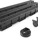 Vodaland - 3 Inch Trench Drain System with Outlet! - Black (3) - Amazon.com