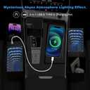 2 x Heart Horse Car Seat Gap Filler Abyss Effect Atmosphere Light, Seat Gap Filler Organizer Box with USB and Type-C Charging Ports, Card Coin Storage Car Interior Accessories 2PCS