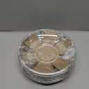 WHJY 6 pcs Clear Glass Plates, 5 inch Glass Plate Set, Small Dessert Plates Tea Plates Bulk