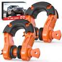 Nilight 2 Pack 3/4" Mega D-Ring Shackle with 7/8" Screw Pin 68,000LBS Break Strength, Heavy Duty Off Road Recovery Shackle for Use with Tow Strap, Winch, Off-Road Jeep Truck Vehicle, Orange