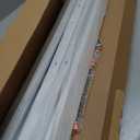 Ceiling Curtain Track, Curtain Track with Roller Hooks, 12ft - 15ft Ceiling Mounted Rail Set for Room Divider, White