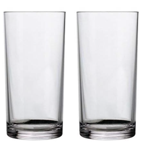 Pack Of 2 US Acrylic Classic Clear Plastic Reusable Drinking Glasses, 16oz