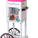 Nostalgia NCCCRT2PKWH Professional Cotton Candy Cart, 36, White