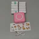 Inkless Mini Thermal Pocket Printer, Wireless Mini Sticker Printer with 10 Rolls Thermal Paper for iOS&Android, Portable Mini Photo Printer for Notes Journal Memo Photo Study, Pink