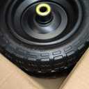 10 Inch Solid Rubber Tires, 4.10/3.50-4 Tire and Flat Free with 5/8" Bearings, 2.17" Offset Hub for GOR Garden Carts, Garden Wagon Carts, Trolleys, Hand Trucks and Utility Cart(2 Pack)