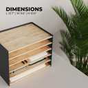 DesktopOrganizer-1drawer Prosumer's Choice Desk Paper Organizer Tray Wood - Ideal Solution and Size for Clean Desktop Setup - Suitable Desktop Organizer, Dimensions: 1.6 'H',12.5 'L',8.8'W'