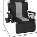 LET'S CAMP Folding Stadium Seat Bleacher Chair with Cup Holder, Mesh Bag and Hide Hooks, Portable Stadium Chair with Back and Cushion, Medium