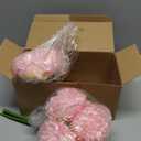 10PCS Deep Pink Realistic Silk Peonies Bouquet, Waterproof & UV Resistant Faux Peony Flowers, All-Weather Artificial Stems for Outdoor, Grave, Wedding Centerpiece & Home Decor