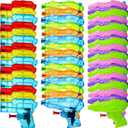 Threan 100 Pack Water Gun for Kids Mini Water Gun Toy Colors Plastic Squirt Pistol Small Fun for Adults Teens Summer Pool Beach Party Favor Outdoor Game Bath Birthday(Cool)