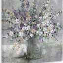 Stupell Industries Blossoming Aster Flower Bouquet Soft Purple Bouquet Painting Canvas Wall Art, Design by Carol Robinson, 17 x 17