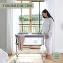 KoolerThings 3 in 1 Baby Bassinet, Bedside Sleeper, & Playpen, Easy Folding Portable Crib (Grey)- KoolaBaby (Mesh Bassinet), 33x20x33