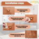 Leather Repair Patch 2 PCS, 11.8X54 with Scissors, Black (self-Adhesive, Waterproof, Custom Style, Polished, Interior use, for Furniture, car Seats, cabinets, Walls, Handbags) (Light Brown)