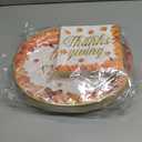 100Pcs Thanksgiving Oval Paper Plates and Napkins Set, 10" x 12" Large Disposable Party Plates for Fall Party and Thanksgiving Day