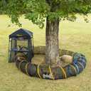 Cat Play Tunnel-for Indoor and Outdoor, Cat Play House, Cat Enclosures Easy to Connect with Two Zipper Doors,Product Size 67'' x 18'',2pcs /Set,Orange and Blue 2 Packs