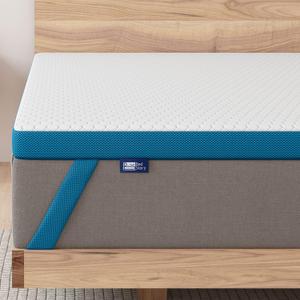 BedStory 4 Inch Firm Mattress Topper Full Size, Extra Firm Pain-Relief Memory Foam Bed Topper, Gel Bamboo Charcoal Copper Green Tea Infused, Skin-Friendly Non-Slip Cooling Pad, CertiPUR-US Certified