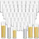 Yaomiao 60 Pcs Plastic Coin Tubes Assorted Sizes Nickel Dime Storage Tubes with Lid Quarter Storage Holders Half Dollar Containers Round Dollar Collection Supplies