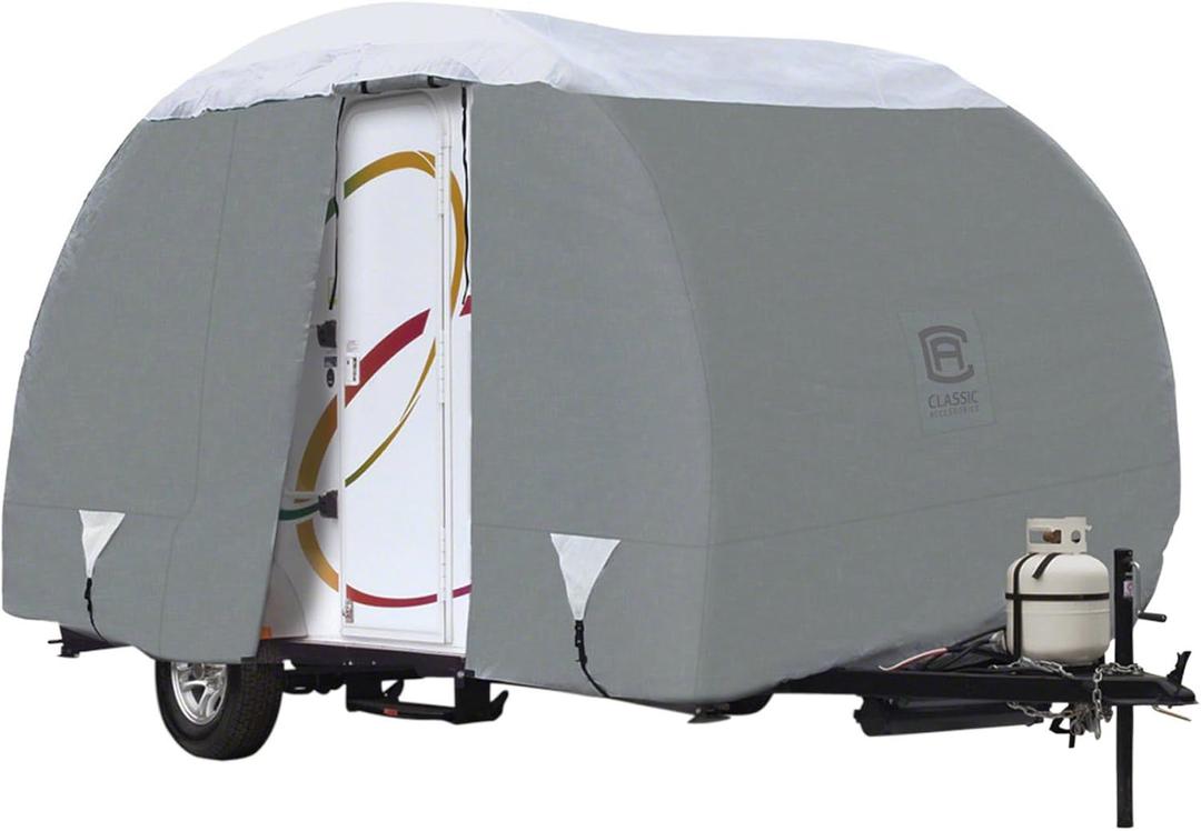 Classic Accessories Over Drive PolyPRO3 Deluxe R-Pod Travel Trailer Cover, 16' 2", RV Cover, Camper Cover, Travel Trailer Cover