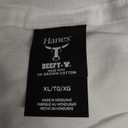 Hanes Mens Beefyt T-shirt, Heavyweight Cotton Crewneck Tee, White - 2 Pack, X-Large US