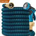 50FT Expandable Garden Hose w/10 Function Spray Nozzle, 2026 New Superior Strength Water Hoses, 3/4" Brass Connectors- Leakproof Lightweight Water Pipe for Outdoor & Gardening(Blue Black)