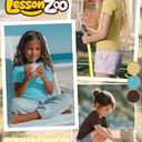 LessonZoo 3 Pack Girls Short Sleeve Slim Fit Tops, 3-Color Set, 11-12 Years