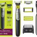360 Face + Body, Hybrid Electric Trimmer for Men with 5-in-1 Hair Trimmer Kit, QP2834/70, Includes 2 Blades, Includes A 5-in-1 Stubble Comb + 1 Body Comb