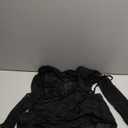 CSDAJIO 2 Piece Outfits for Women Floral Lace Open Front Tie Up Long Sleeve Crop Top Blouse Shirt and Mini Skirt Set (X-Small, Black)