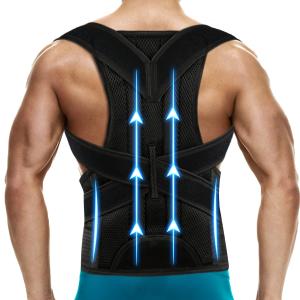 Back Brace Posture Corrector for Women and Men Large, (Waist: 33 - 37 Inches)