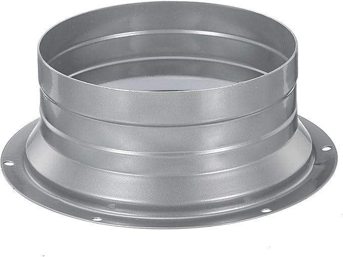 PATIKIL 5 Inch Duct Connector Flange, Metal Fitting Straight Pipe Flange Round Ventilation Air Duct for Heating Cooling Ventilation HVAC System