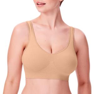 Bali Women's Comfort Revolution Wireless Bra, ComfortFlex Fit Full-Coverage Bra, DF3488 (Nude)
