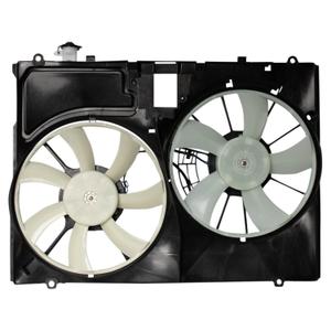TRQ Radiator Dual Cooling Fan Assembly Compatible with 2007-2009 Lexus RX350 LX3115114