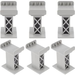 jojofuny 6 Pcs Train Bridge Support Risers for Wooden Train Track Accessories Bridge Piers Enhance Stability and Creative Play, Compatible with Major Wooden Play Sets, Perfect for Family Playtime