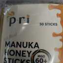 P.R.I Manuka Honey Sticks, Certified MGO 60+ (50 count), No BB