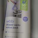 Ubbi Disposable Nappy Sacks, Lavender Scented, Easy-To-Tie Tabs, Baby Diaper Disposal or Pet Waste Bags, Value Pack, 400 Count